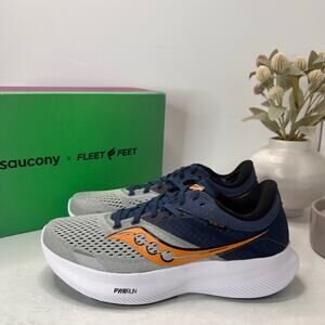 Saucony Ride 16 Neutral Sneaker Gray/Blue/Orange S20830-91 Men 8M NWB